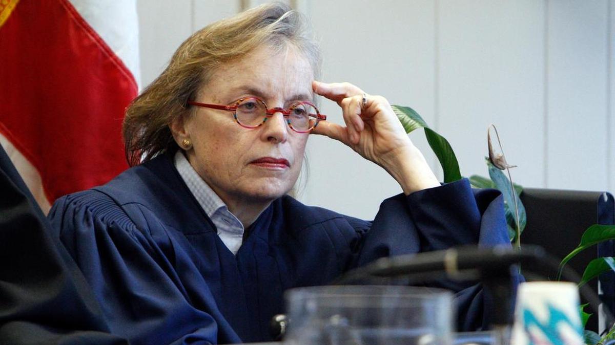 Judge Cindy Lederman in court in 2013 during a hearing on Department of Children and Families oversight of a case.