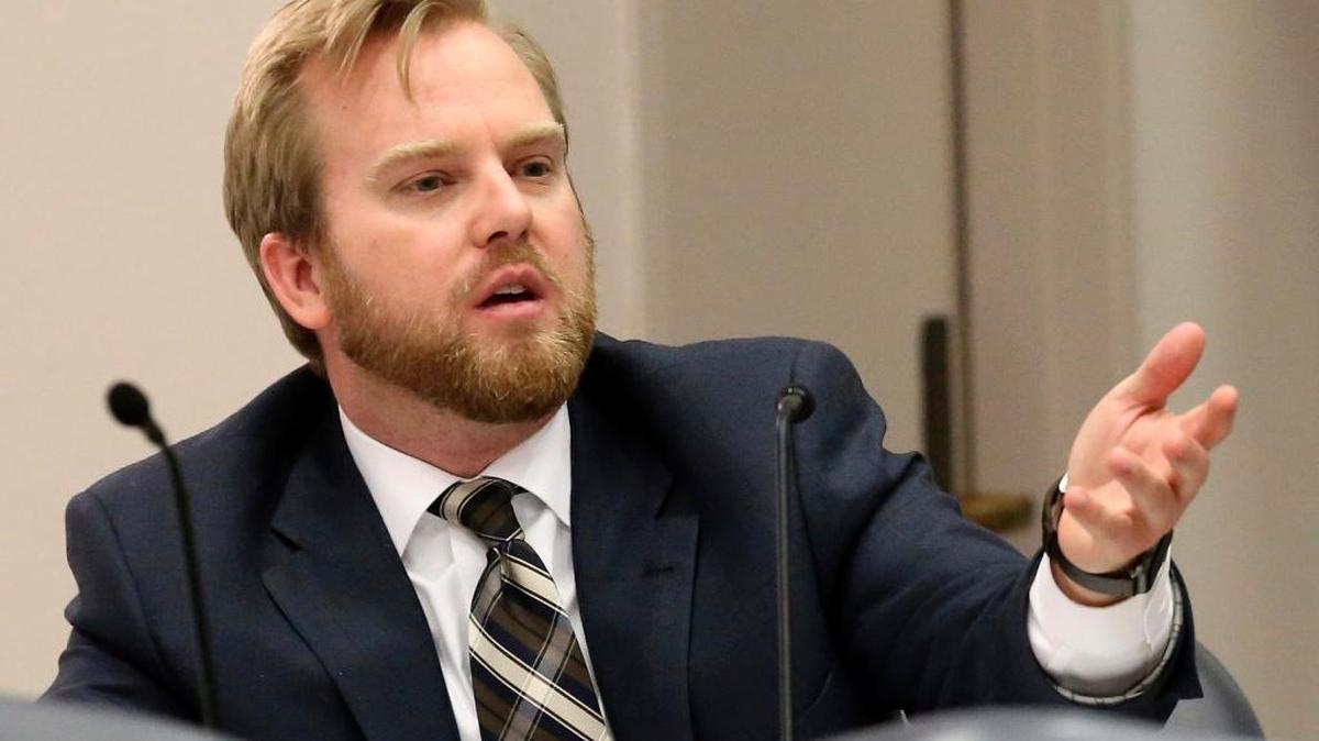 Rep. James Grant, R-Tampa, speaks during a subcommittee meeting, in Tallahassee. Republican lawmakers have so far shown unwavering support for stricter policies on immigration.