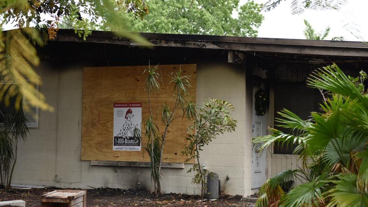 Some of the damage to the house in the 2700 block of 19th Avenue West from an overnight fire on May 5.
