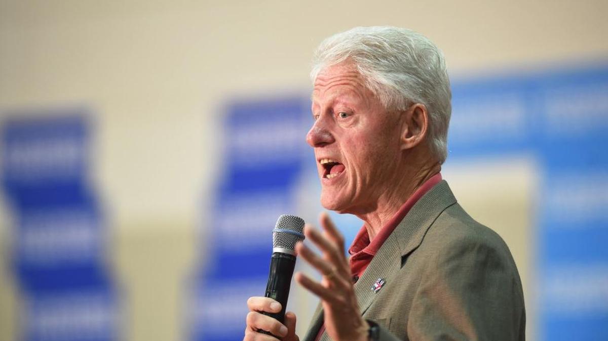 Bill Clinton speaks at the Thomas “Jet” Jackson Recreation Center on Tuesday evening in St. Petersburg.