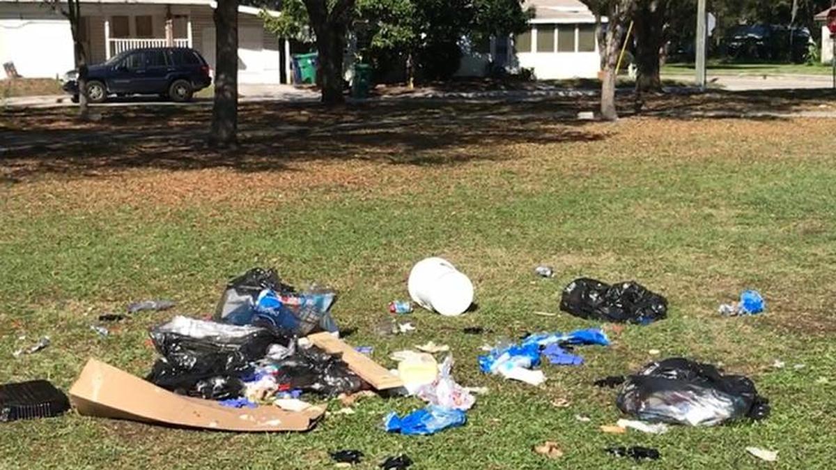 Sights like this were all over Sutton Park on the morning after the Feb. 25 grilled cheese festival. The mess left behind is making the city consider a new way of handling large festivals.