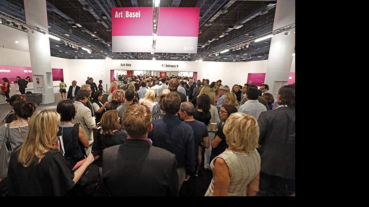 Opening day at Art Basel Miami Beach Convention Center in 2014.