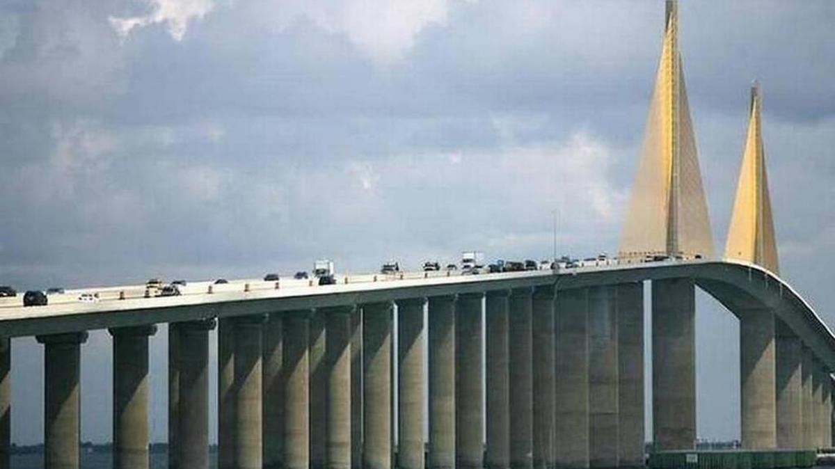 The Sunshine Skyway Bridge.