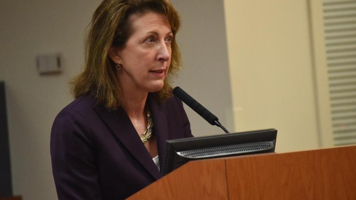 Florida Department of Health in Manatee County will be collecting data on Bayshore High alumni and former staff to address health concerns. Here, Dr. Jennifer Bencie, administrator of the Manatee health department, speaks before the Board of County Commissioners in August regarding Zika.