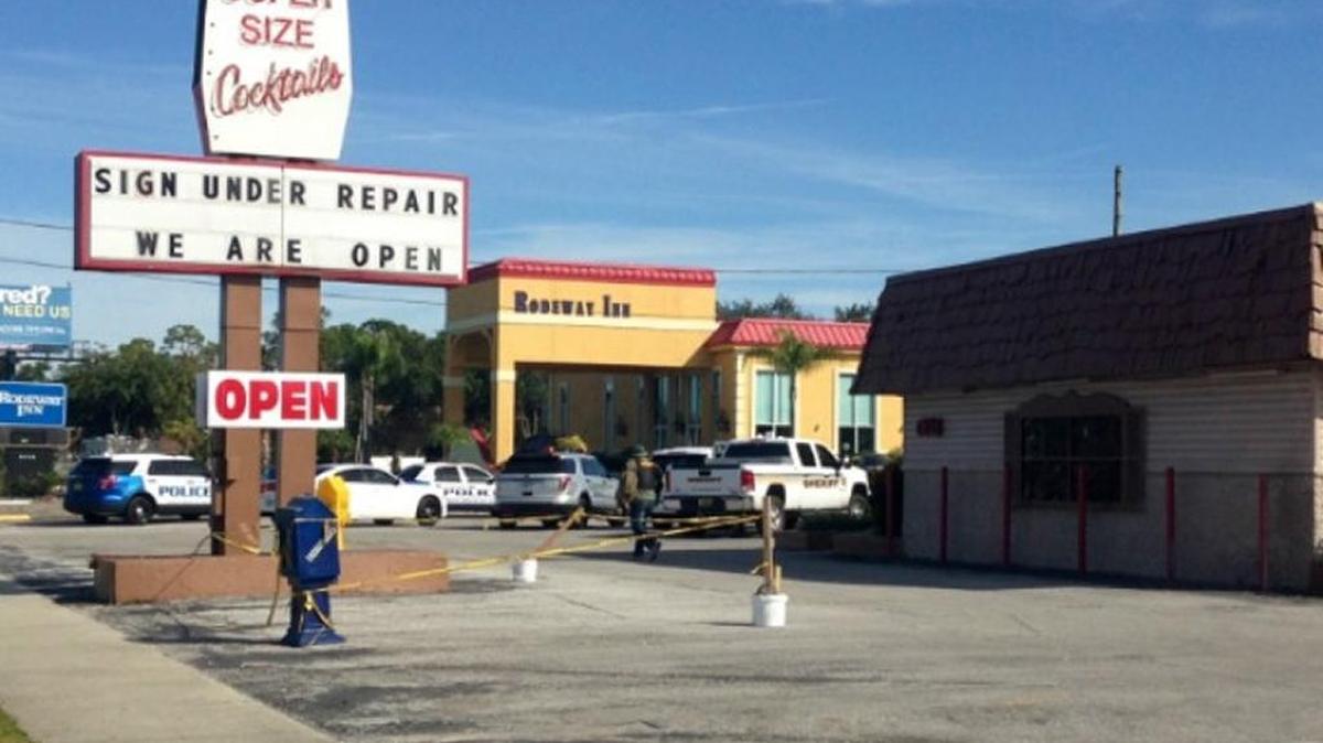 The person was holed up Tuesday morning inside a room at the Rodeway Inn on U.S. 19 North in New Port Richey.