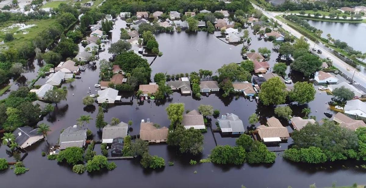 The Centre Lake neighborhood was flooded after a no-name storm in late August 2017.