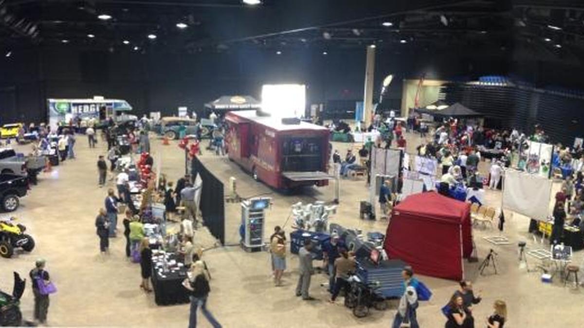 A panoramic view of The Guy Expo in 2015 at the Bradenton Area Convention Center.