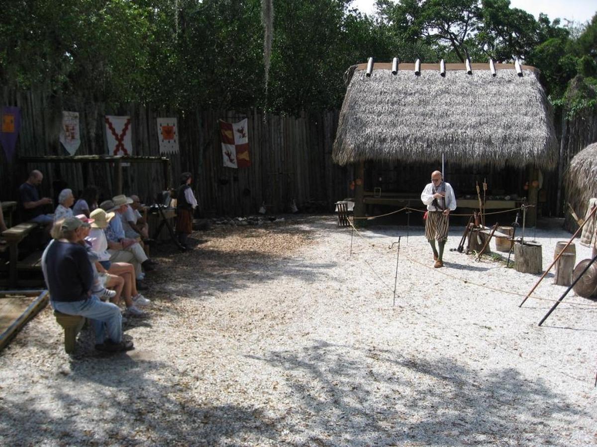 From December 1st to April 14th history comes alive at camp Uzita at De Soto National Park.