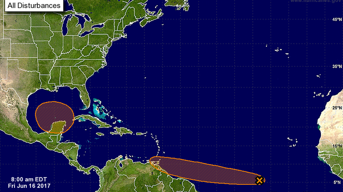 Hurricane forecasters are keeping an eye on two storms that have the potential to become tropical cyclones.