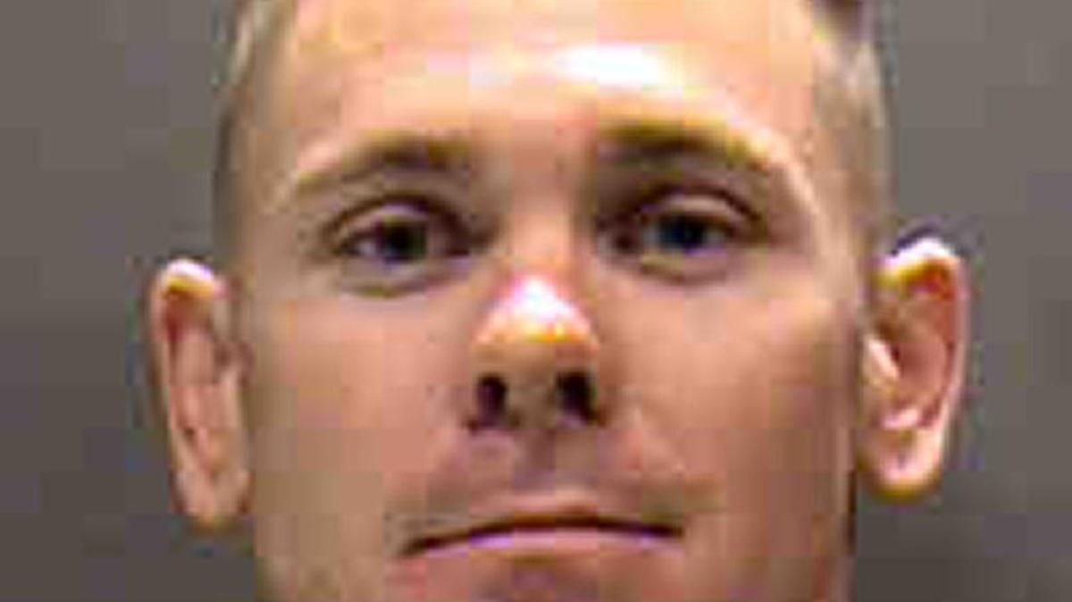 Matthew Poulin, 34, was charged with battery on a law enforcement officer, resisting arrest obstructing an officer with violence and offense against a police dog.