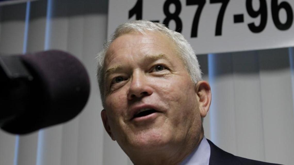 Former U.S. Rep. Mark Foley prepares for his West Palm Beach, Fla. radio show.