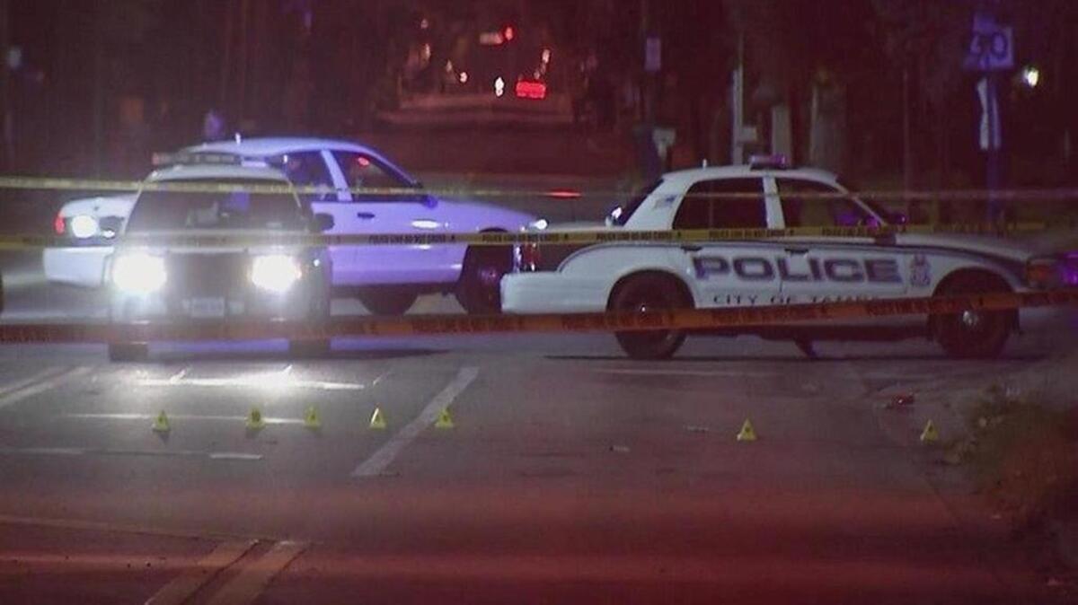 According to officers, shots were fired around 2 a.m. at the Island Grill restaurant and nightclub at 3404 East Lake Avenue in Tampa. Police said an altercation broke out outside the club involving numerous people.