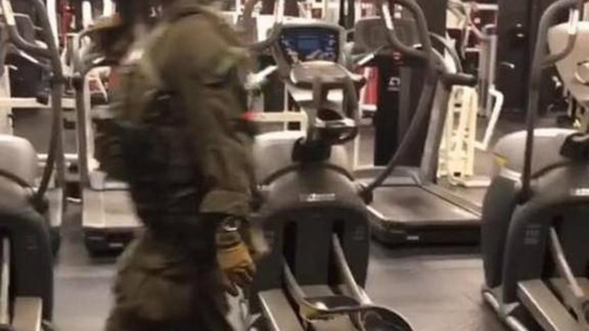 Geoffrey Clausen posted a screenshot of a picture of a federal agent inside his gym, iron Addicts Gym Wednesday morning.