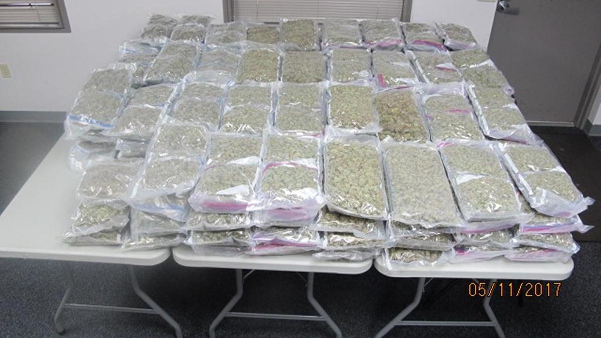 The 170 pounds of marijuana seized by the Florida Highway Patrol during a traffic stop last month, they announced on Wednesday.