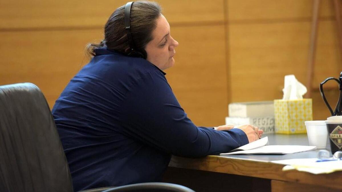 Defendant Dianna Marr during the third day of her trial. Marr is charged with aggravated manslaugher of a child by culpable negligence for the death of her 4 year-old son, Alexander.