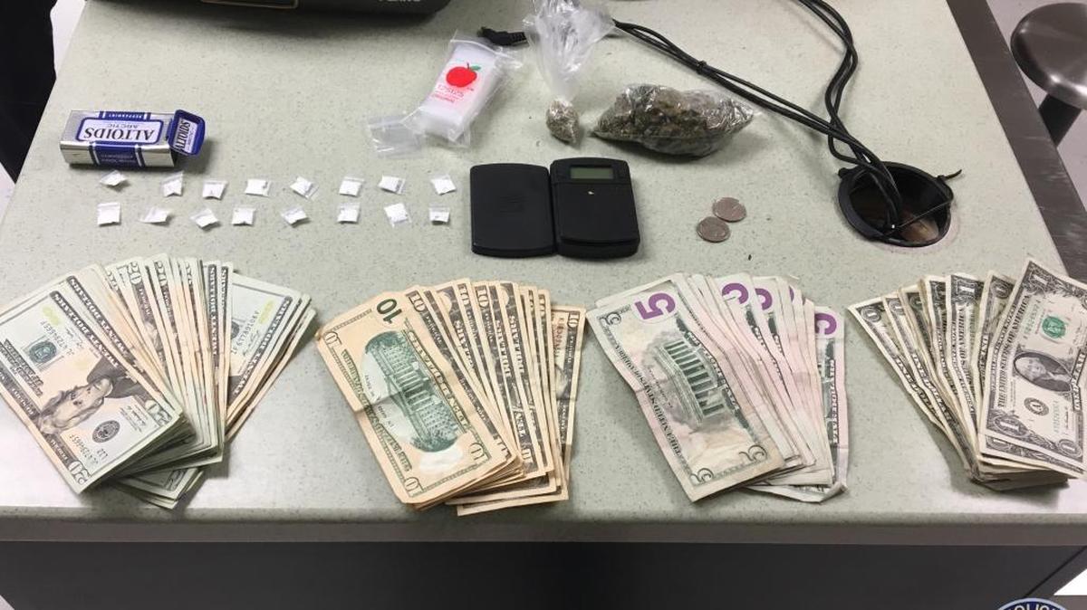 Items found on Rashad Johnson in Fredd Atkins Park on Jan. 6, 2017.