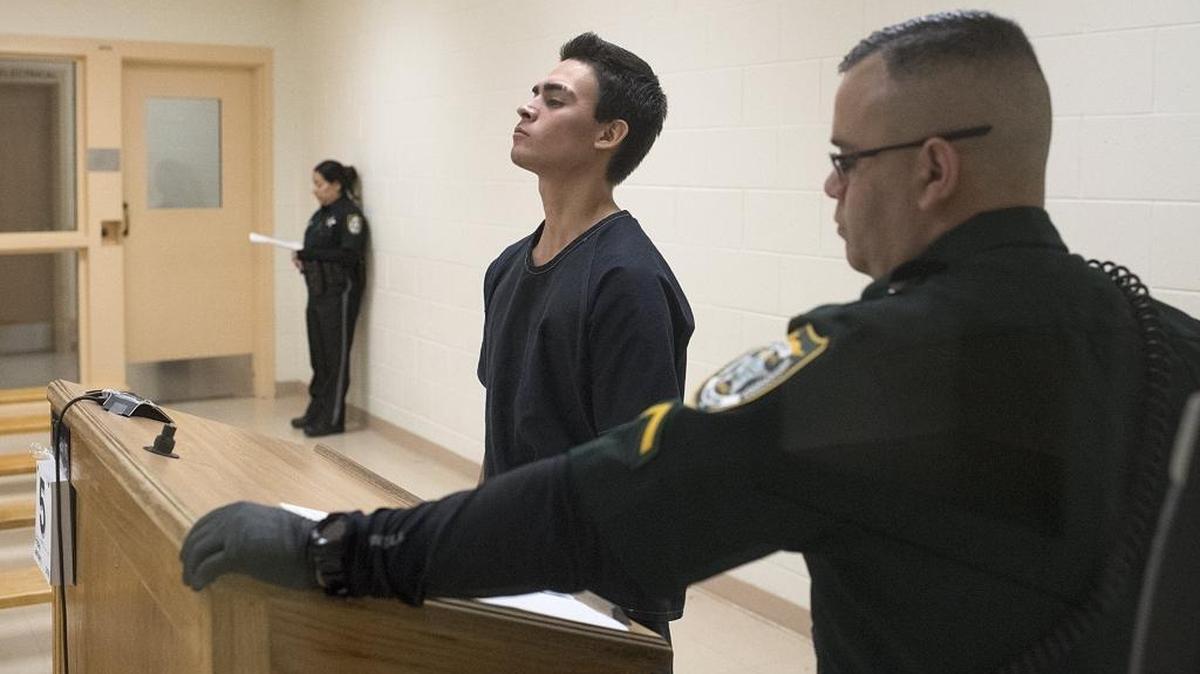 A teen suffering from mental illness is charged with strangling his sister, stealing a car gunpoint and robbing a bank in downtown Bradenton on Thursday afternoon. After the robbery, Julian Jimenez was apprehended when he was spotted walking down the street throwing money at people.