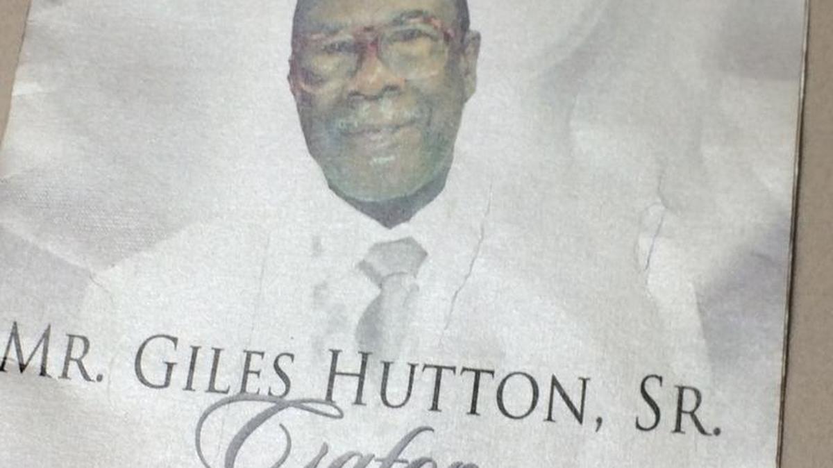 Giles Hutton, 80, was killed in his Northwest Miami-Dade home in July. He is shown here in a memorial leaflet. Police haven’t said how he was killed and are still searching for the killer.