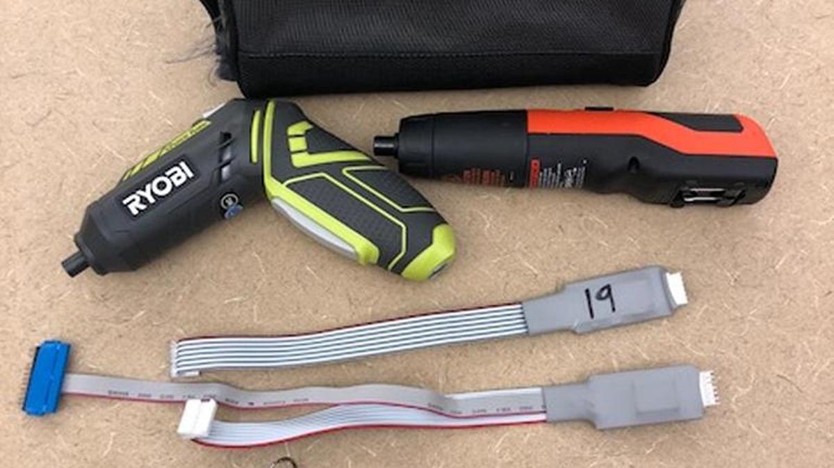 Sarasota Sheriff’s deputies discovered two skimming devices, cordless drills, and a set of keys during a search of a suspicious car at Sunoco gas station leading to two arrests.