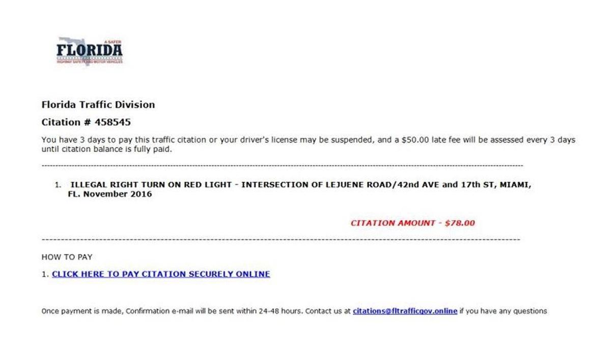 This e-mail isn’t from the DHSMV. But the sender wants you to think it is.