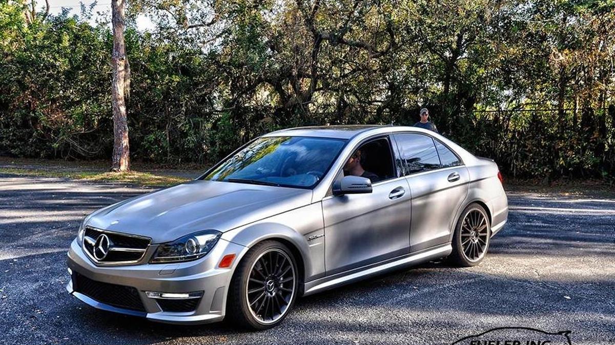 Alex Cherp’s 2012 grey Mercedes.