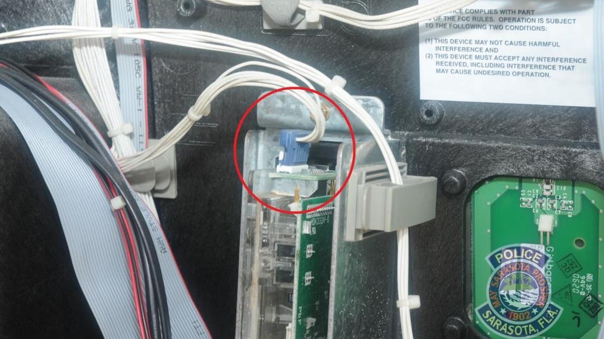 Seven card skimming devices were found on pumps at Quik, 3580 Fruitville Road, Sarasota, Monday during a routine check, according to police.