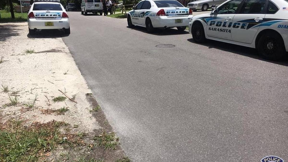 The 2300 block of Margaret Street in Sarasota, where Sarasota police say two unconscious subjects were found Monday.
