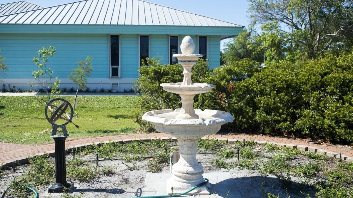 A butterfly garden is seen in May next to Holmes Beach City Hall in Holmes Beach.