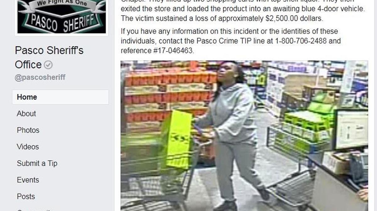 The Pasco County Sheriff’s Office reports that three women walked out of a Florida Sam’s Club with about $2,500 worth of liquor and they’re looking to identify the women on the security footage.