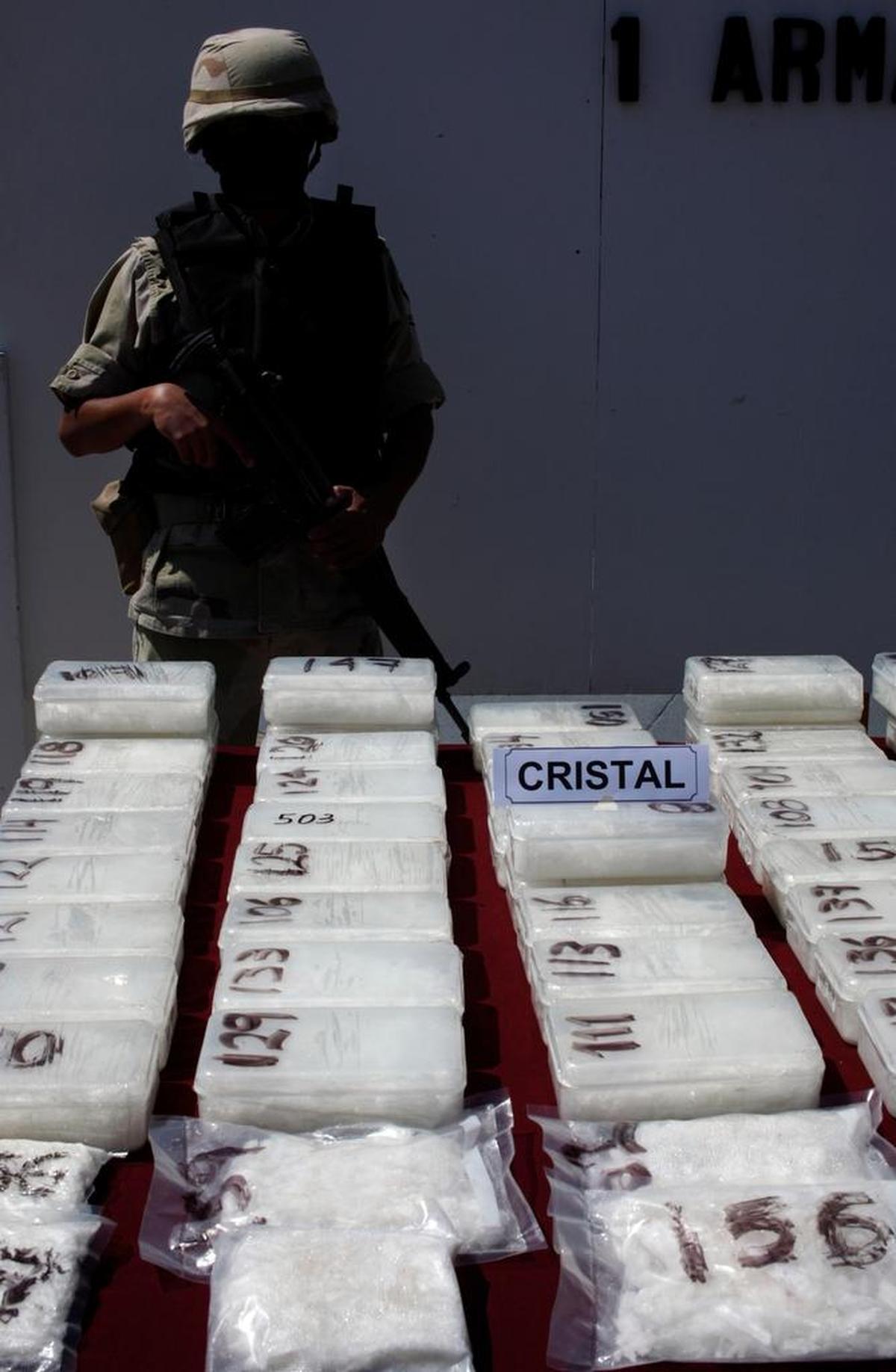 Crystal meth seized by authorities in Mexico. The highly addictive drug manufactured in Mexico is believed to be hitting the streets of South Florida