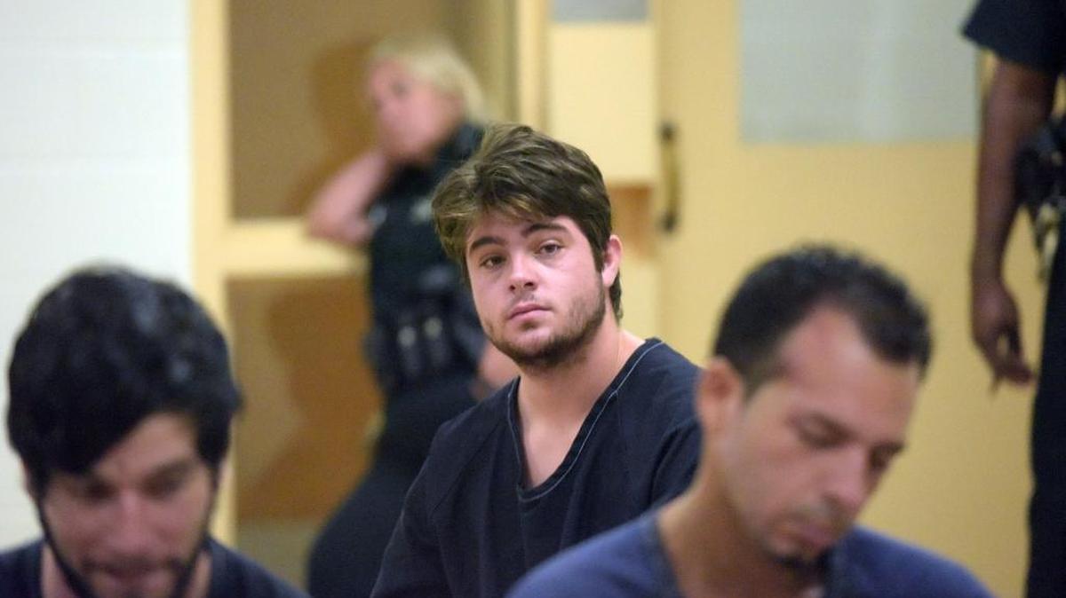 Jacob Brian Harris at the Manatee County Jail for first appearance. Harris gave homicide detectives a detailed confession of the death of 20-year-old Corey Iwanski that included the victim being shot in the face.