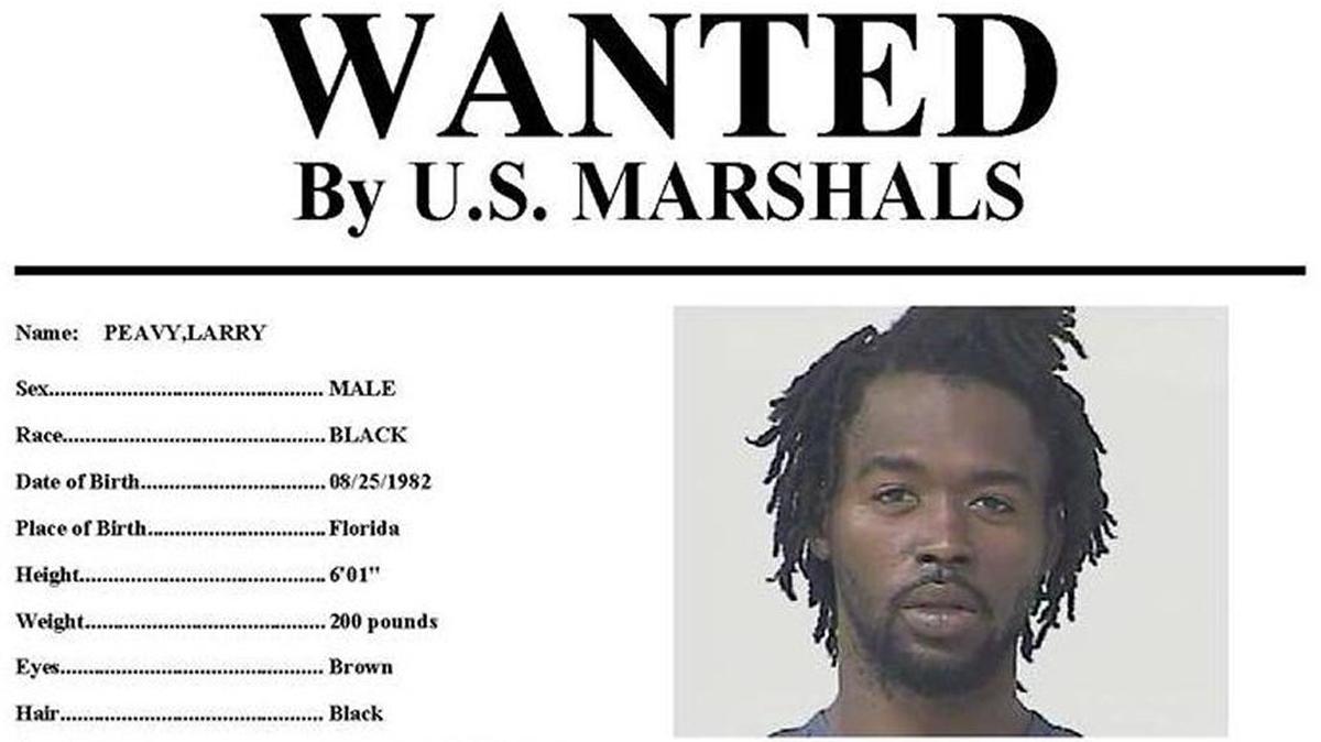 Larry Peavy Jr., 35, is wanted for kidnapping, sexual assault with a weapon, facilitation of kidnapping and first-degree murder. Officials believe he may still be in St. Lucie County.