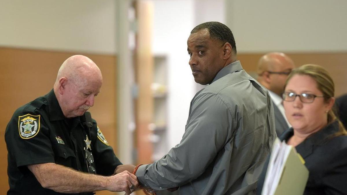 Dwayne Cummings, on trial for the murder of Karl Tuxford and Jordan Finlon, attends his trial Wednesday.