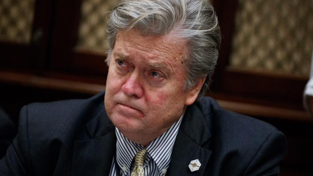 Miami-Dade prosecutors won’t charge President Trump’s chief strategist, Steve Bannon, seen in the White House photo earlier this year, in a voter registration case.