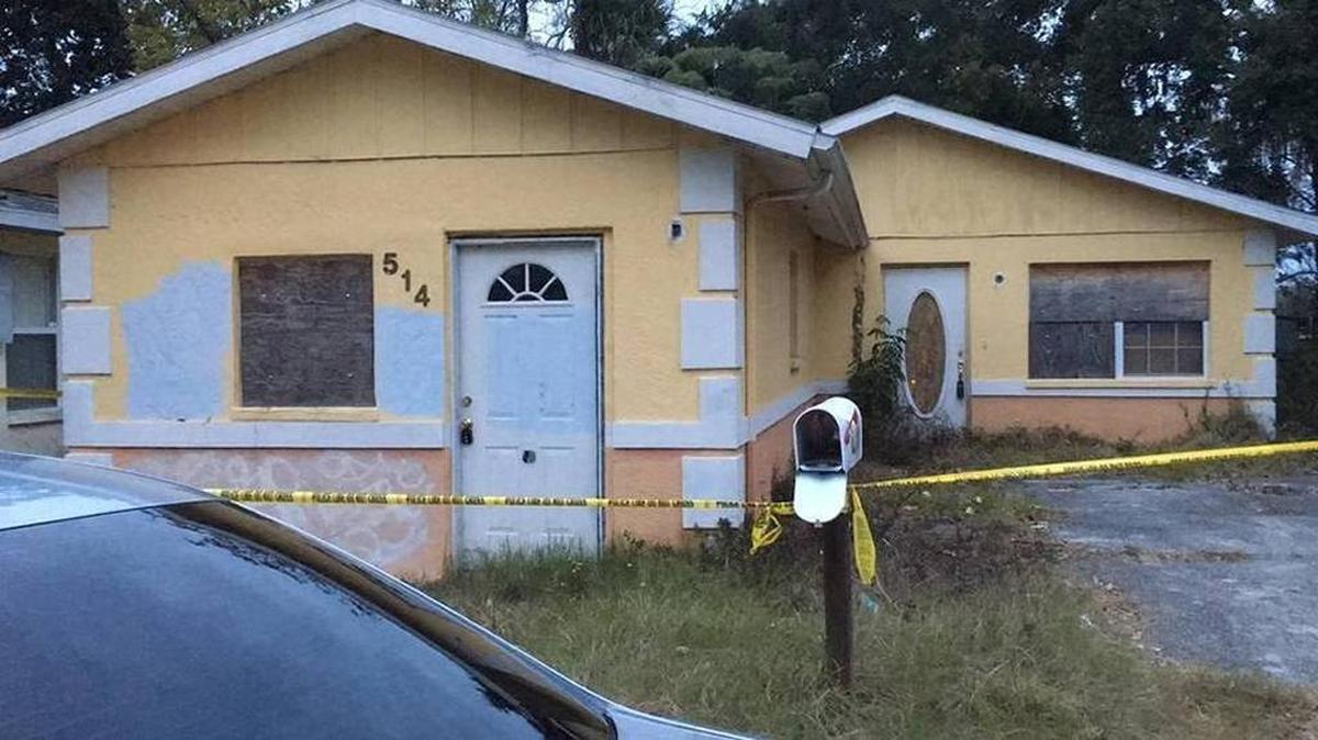 The body of Collin Mahoney was found in this abandoned house in Palmetto Jan. 31. Authorities believe Mahoney was shot dead the previous dead nearby the home.