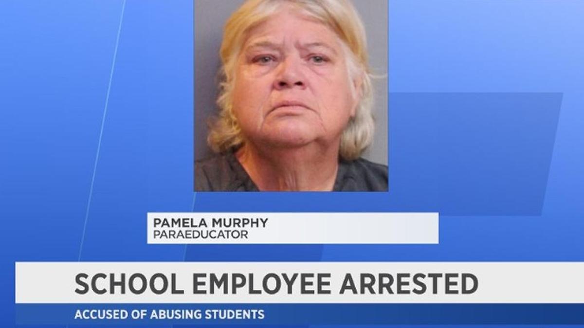 Pamela A. Murphy, 59, was arrested and charged with two counts of child abuse.