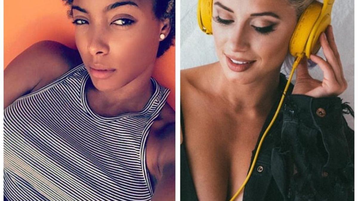 Miami model Hencha Voigt (left) is accused of extorting social-media celebrity YesJulz (right).
