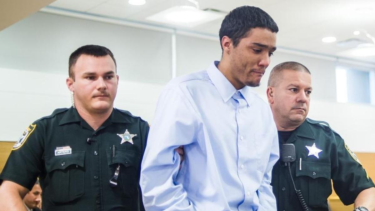 Jimmy McNear is escorted out of the courtroom after breaking down in tears as he is found guilty of second-degree murder, manslaughter and armed burglary in the 2015 fatal shooting of Kantral Brooks and his girlfriend Esther Deneus on Thursday evening at the Manatee County Courthouse in downtown Bradenton.