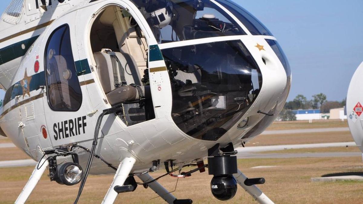 A man was arrested after deputies said he pointed a laser light at a Hernando County Sheriff’s Office helicopter Saturday.