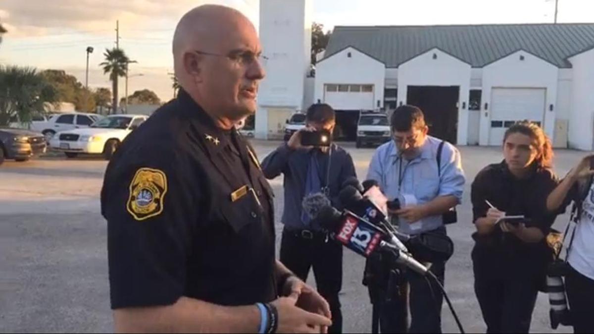 Tampa Police Department released video of a Tuesday, Nov. 28, press conference in which they discuss the questioning of a McDonald’s employee. Police chief Brian Dugan (left) is optimistic but guarded that this could be a break in the Seminole Heights serial killer’s spree of four murders since Oct. 9.