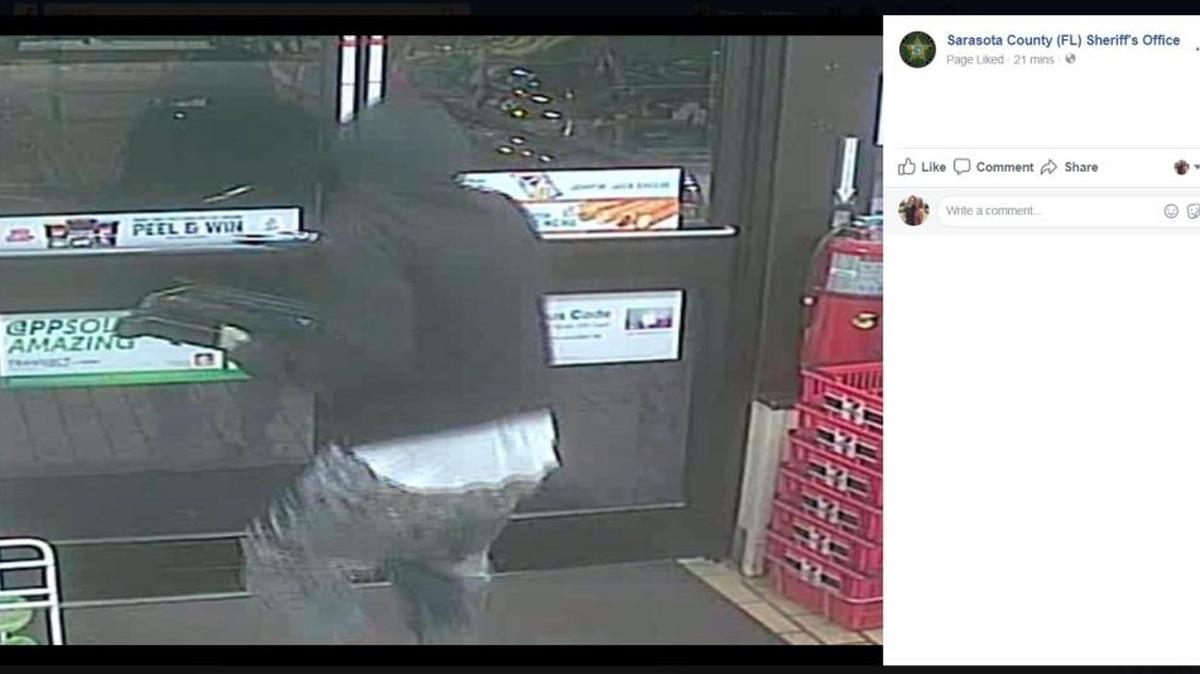 A suspect in an armed robbery early Saturday morning took off with a cash drawer from the 7-Eleven at 5420 N. Lockwood Ridge Road in Sarasota.