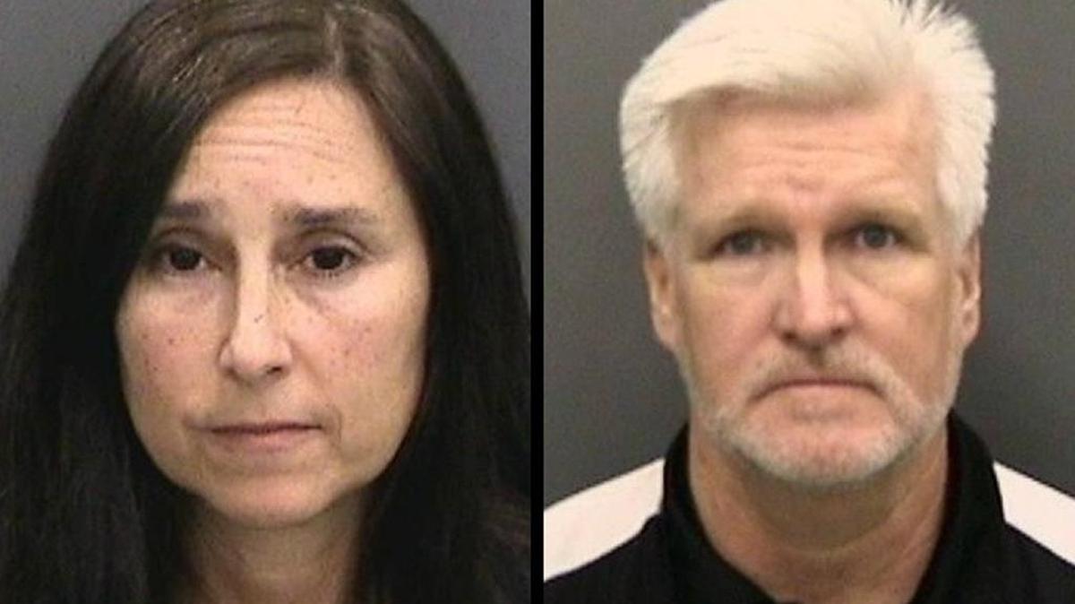 Kimberly (left) and Michael (right) Hoskinson were arrested Monday on child abuse charges after Tampa police learned of an incident unrelated to their employment with the school district where a child was physically abused.