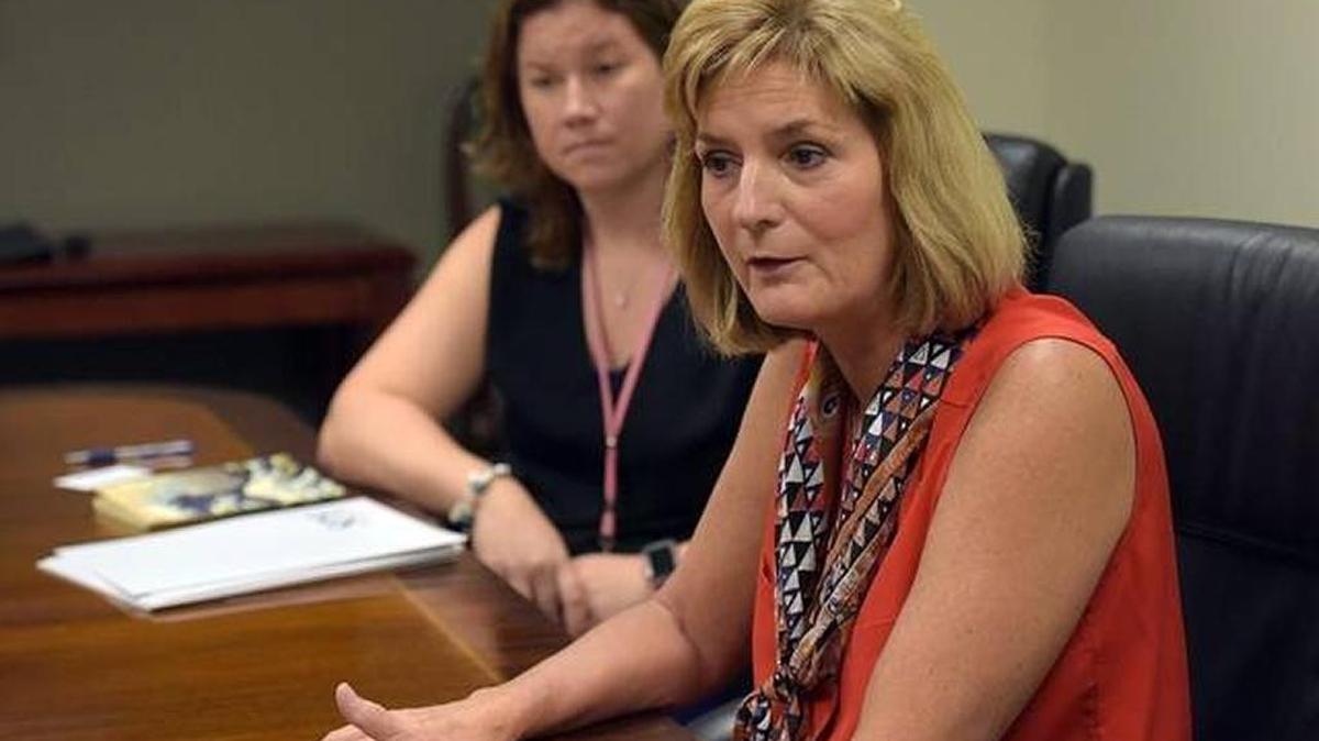 State College of Florida President Carol Probstfeld, addressing the Bradenton Herald editorial board about potential funding cuts at SCF, is optimistic about the budget lawmakers passed earlier this month.