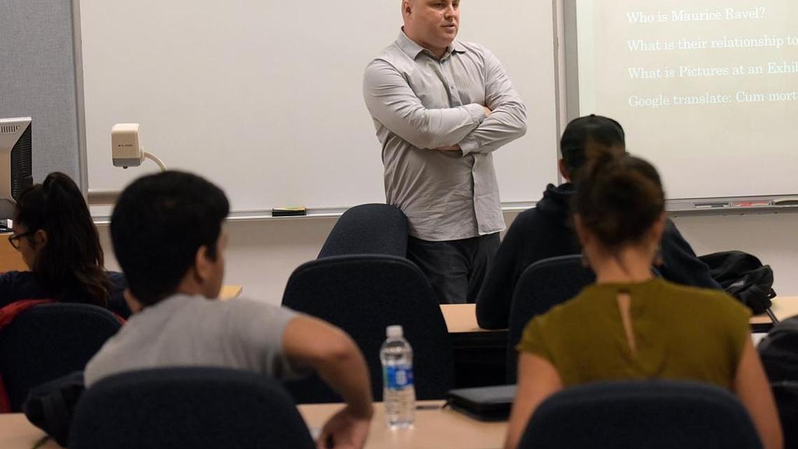 Pete Carney, a music teacher at SCF, wrote a textbook on music appreciation that has been picked up by hundreds of schools across the state. He uses an unorthodox approach, leaning heavily on YouTube, Wikipedia and cell phones.