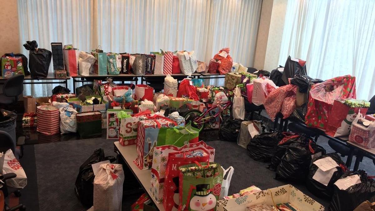 Some of the gifts collected by Manatee County School social workers for the annual Angel Tree gift distribution.