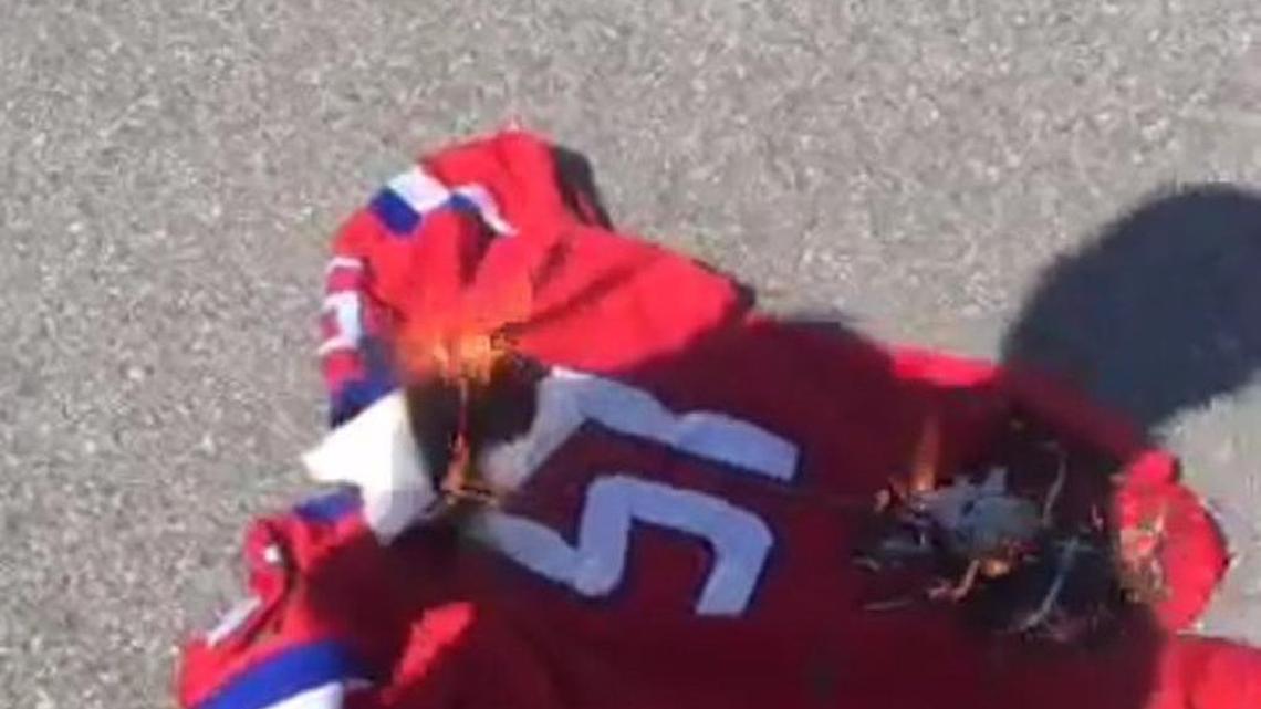 Palmetto High School investigating photo of burning Manatee jersey