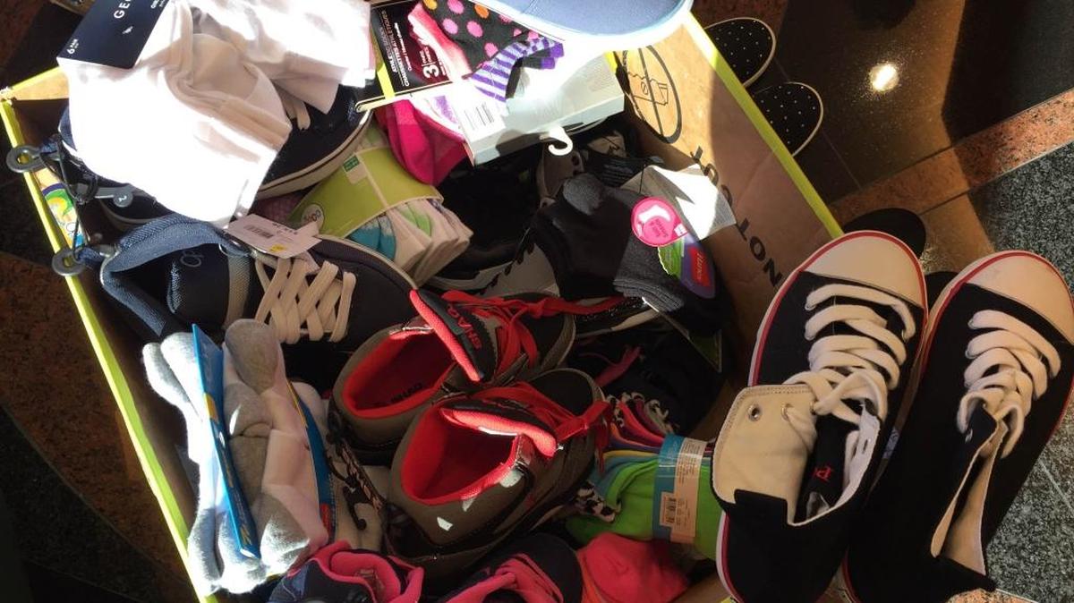 Needy Manatee County students will get a new pair of shoes after Regions Bank donated more than 35 pairs Wednesday