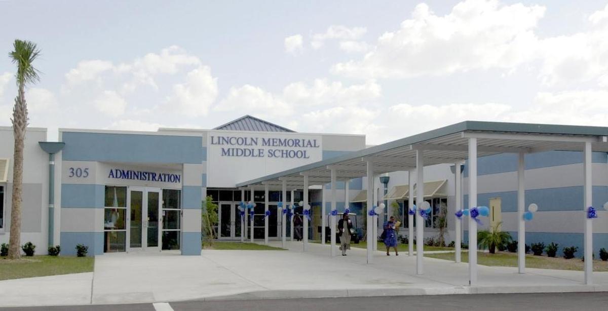 Lincoln Memorial Middle School was dedicated in April 2001 after a nine-month construction project wrapped up in December 2000.