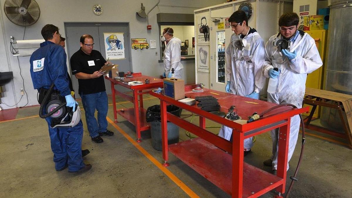 Automotive students compete Thursday as nearly 500 students descend on Manatee Technical College for the 2017 SkillsUSA Region 6 Skills and Leadership Conference.