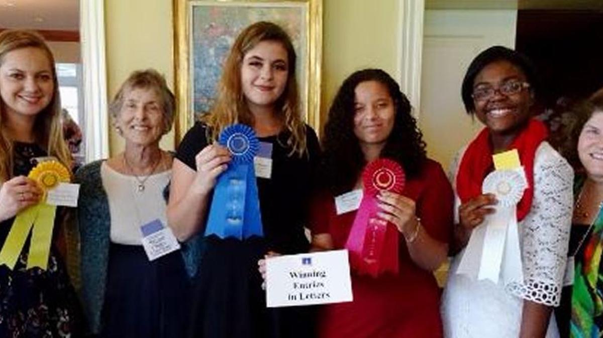 Left to right: Olivia Hoefling, Dr. Sylvia Price, Peyton Hoey, Jazrielle Couran, Coralie Jean-Marie, Amy Elder